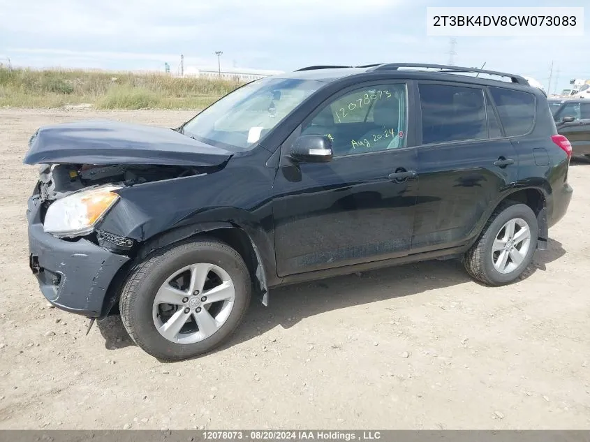 2012 Toyota Rav4 VIN: 2T3BK4DV8CW073083 Lot: 12078073