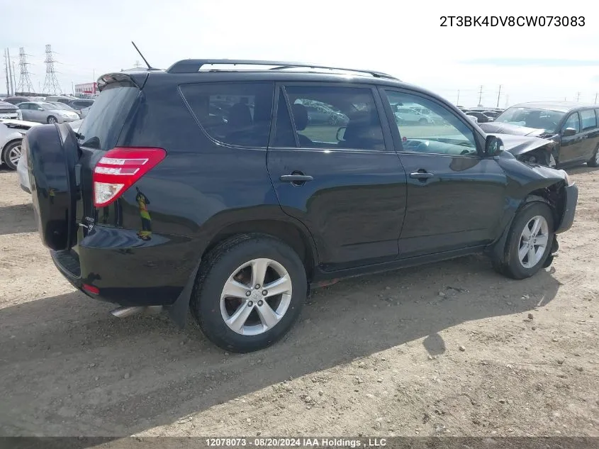 2012 Toyota Rav4 VIN: 2T3BK4DV8CW073083 Lot: 12078073