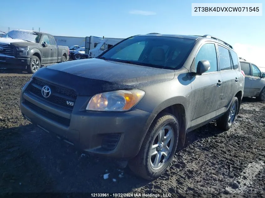 2012 Toyota Rav4 Base V6 VIN: 2T3BK4DVXCW071545 Lot: 12133961