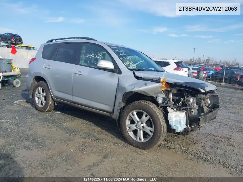 2012 Toyota Rav4 VIN: 2T3BF4DV2CW212063 Lot: 12146225