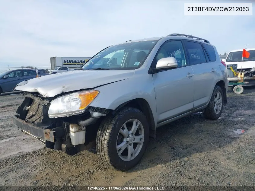 2012 Toyota Rav4 VIN: 2T3BF4DV2CW212063 Lot: 12146225