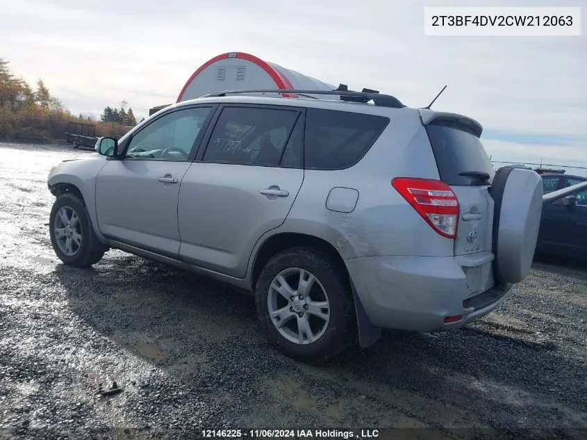 2012 Toyota Rav4 VIN: 2T3BF4DV2CW212063 Lot: 12146225