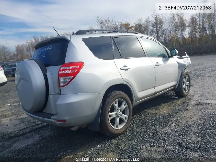 2012 Toyota Rav4 VIN: 2T3BF4DV2CW212063 Lot: 12146225