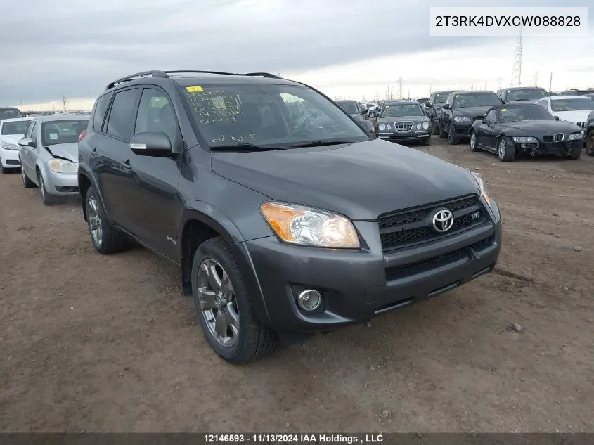 2012 Toyota Rav4 Sport VIN: 2T3RK4DVXCW088828 Lot: 12146593