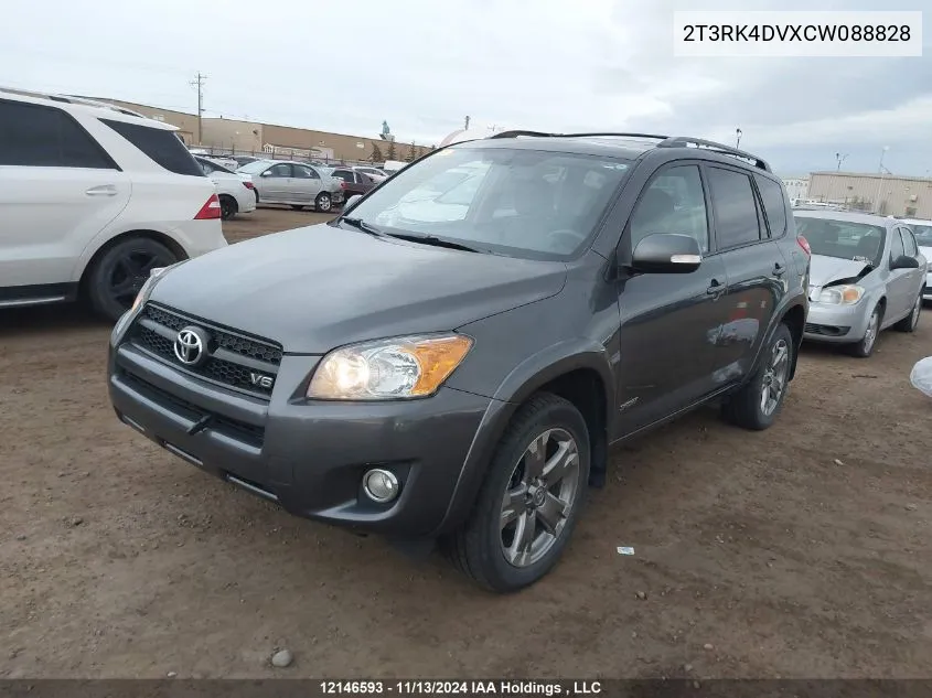 2012 Toyota Rav4 Sport VIN: 2T3RK4DVXCW088828 Lot: 12146593