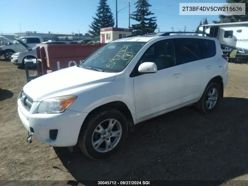 2012 Toyota Rav4 VIN: 2T3BF4DV5CW215636 Lot: 30045712