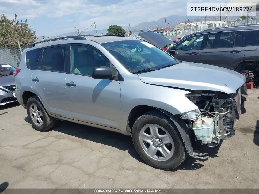 2012 Toyota Rav4 VIN: 2T3BF4DV6CW189774 Lot: 40824575