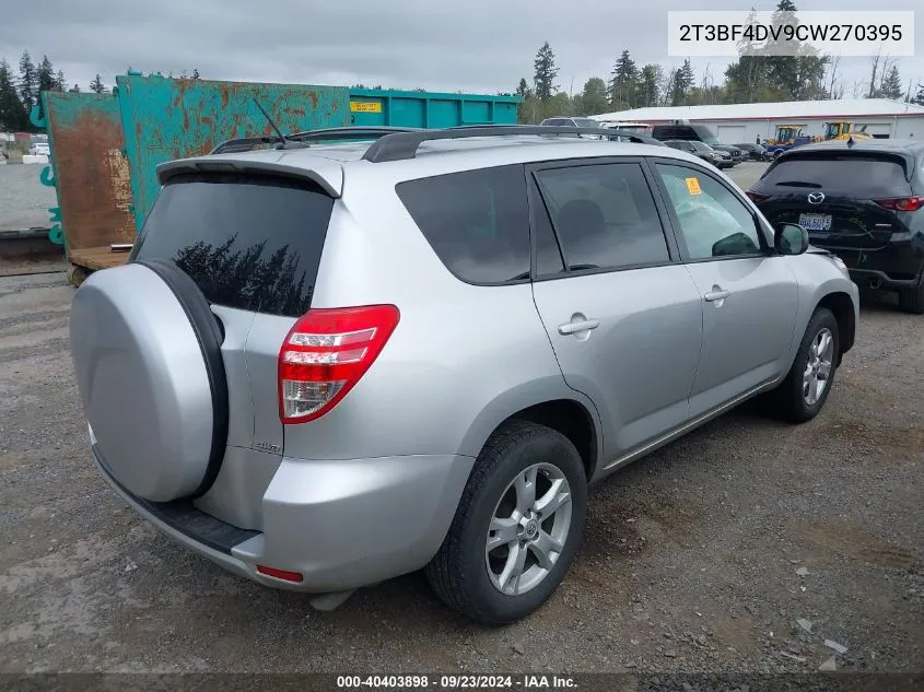 2012 Toyota Rav4 VIN: 2T3BF4DV9CW270395 Lot: 40403898