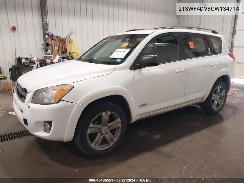 2012 Toyota Rav4 Sport VIN: 2T3WF4DV8CW134714 Lot: 40406551