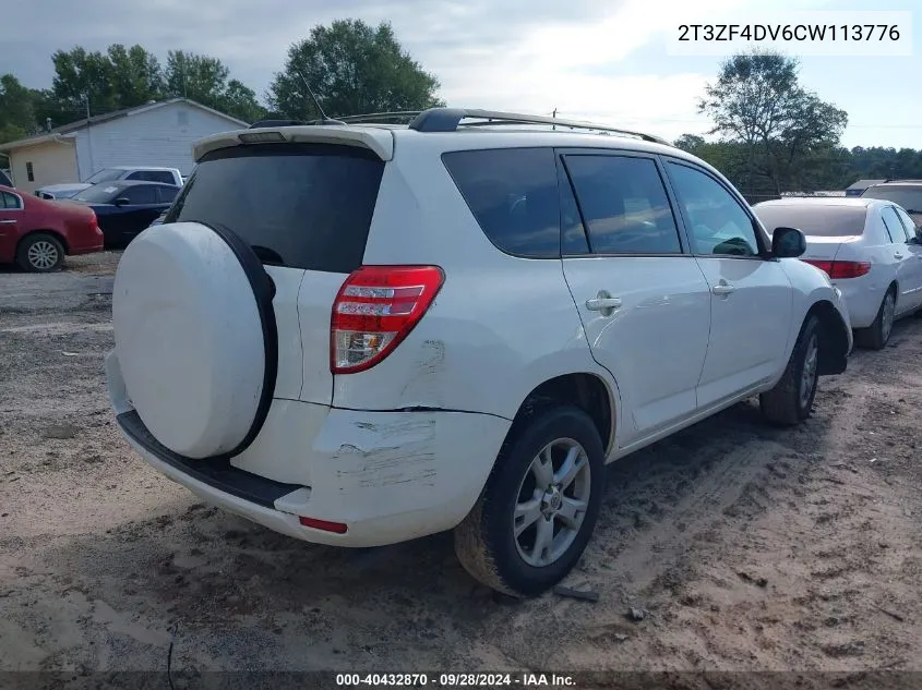 2T3ZF4DV6CW113776 2012 Toyota Rav4