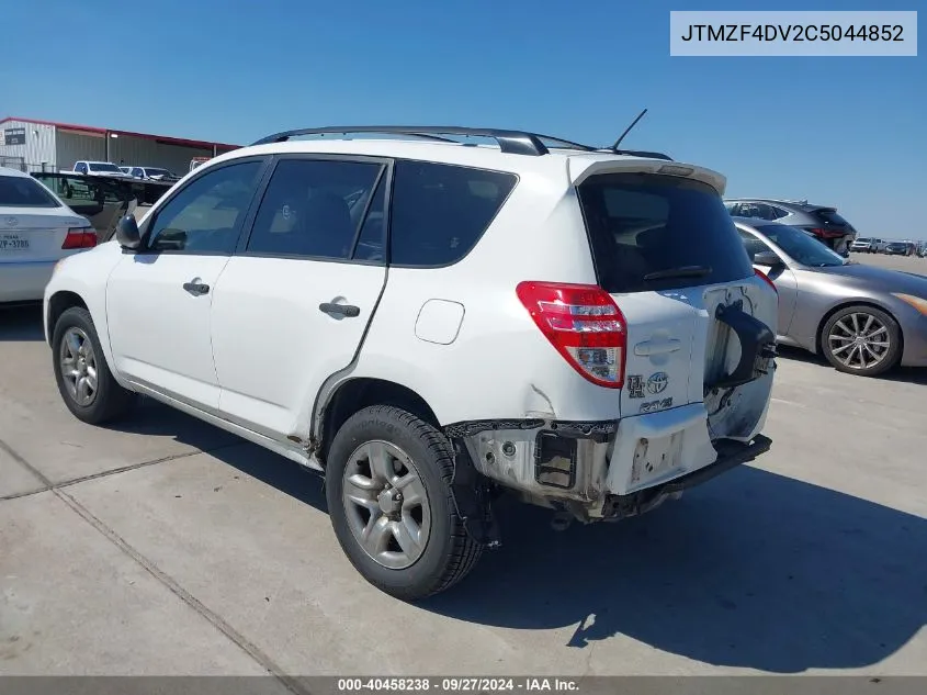 2012 Toyota Rav4 VIN: JTMZF4DV2C5044852 Lot: 40458238