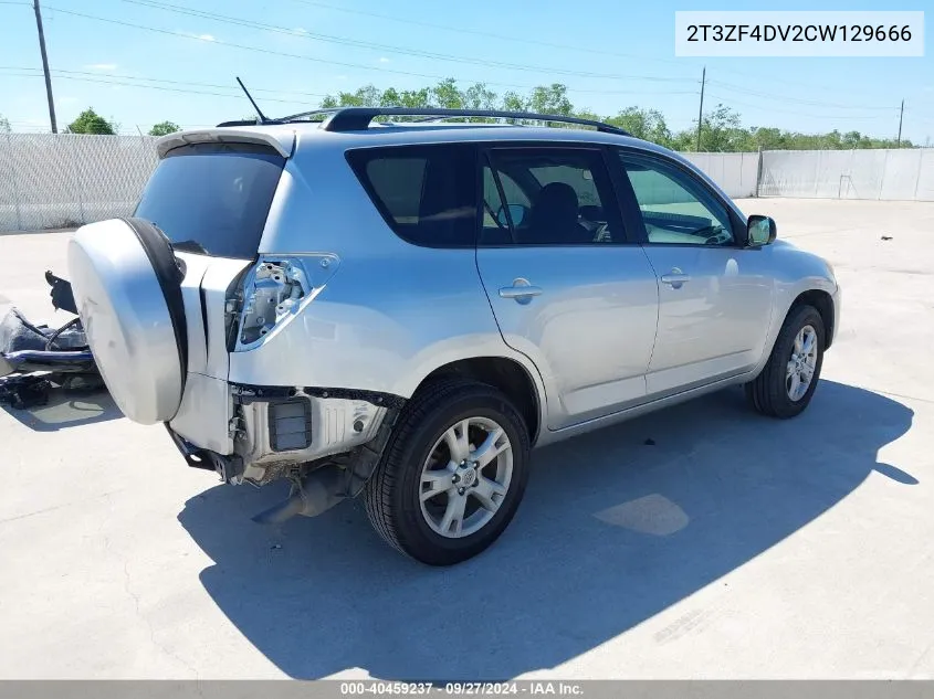 2012 Toyota Rav4 VIN: 2T3ZF4DV2CW129666 Lot: 40459237