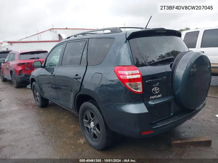 2012 Toyota Rav4 VIN: 2T3BF4DV8CW207045 Lot: 40461355