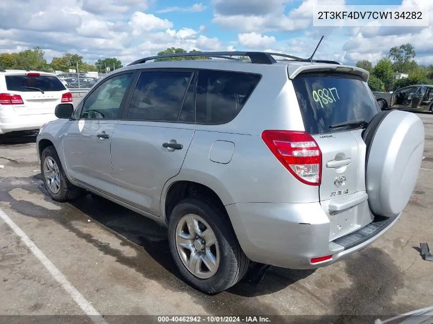 2012 Toyota Rav4 VIN: 2T3KF4DV7CW134282 Lot: 40462942