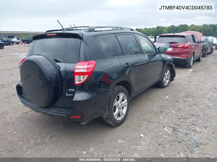 2012 Toyota Rav4 VIN: JTMBF4DV4CD045783 Lot: 40468045