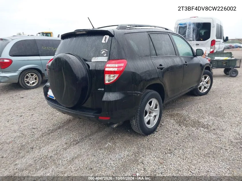 2T3BF4DV8CW226002 2012 Toyota Rav4