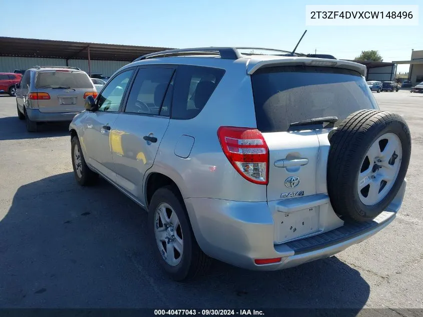 2012 Toyota Rav4 VIN: 2T3ZF4DVXCW148496 Lot: 40477043