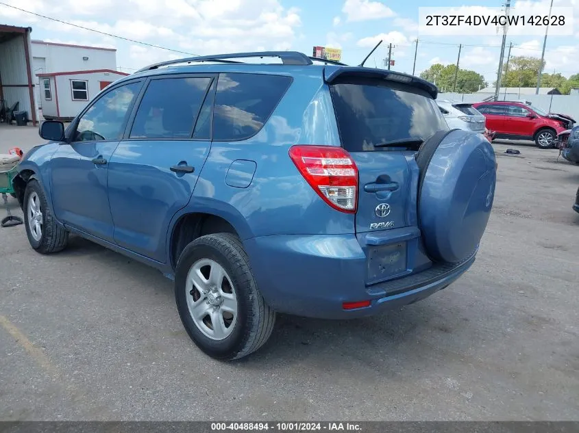 2012 Toyota Rav4 VIN: 2T3ZF4DV4CW142628 Lot: 40488494