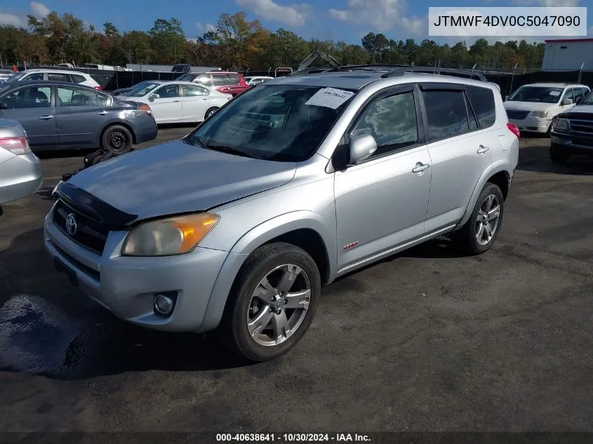 2012 Toyota Rav4 Sport VIN: JTMWF4DV0C5047090 Lot: 40638641