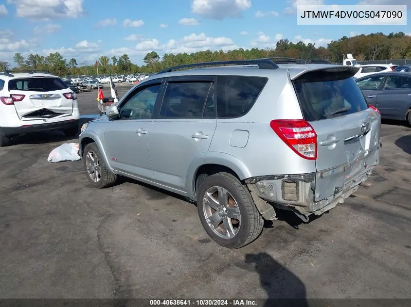 2012 Toyota Rav4 Sport VIN: JTMWF4DV0C5047090 Lot: 40638641