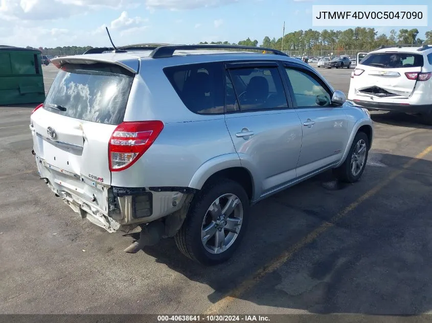 2012 Toyota Rav4 Sport VIN: JTMWF4DV0C5047090 Lot: 40638641