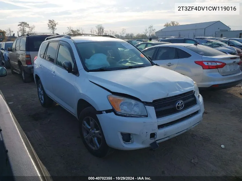 2T3ZF4DV1CW119016 2012 Toyota Rav4