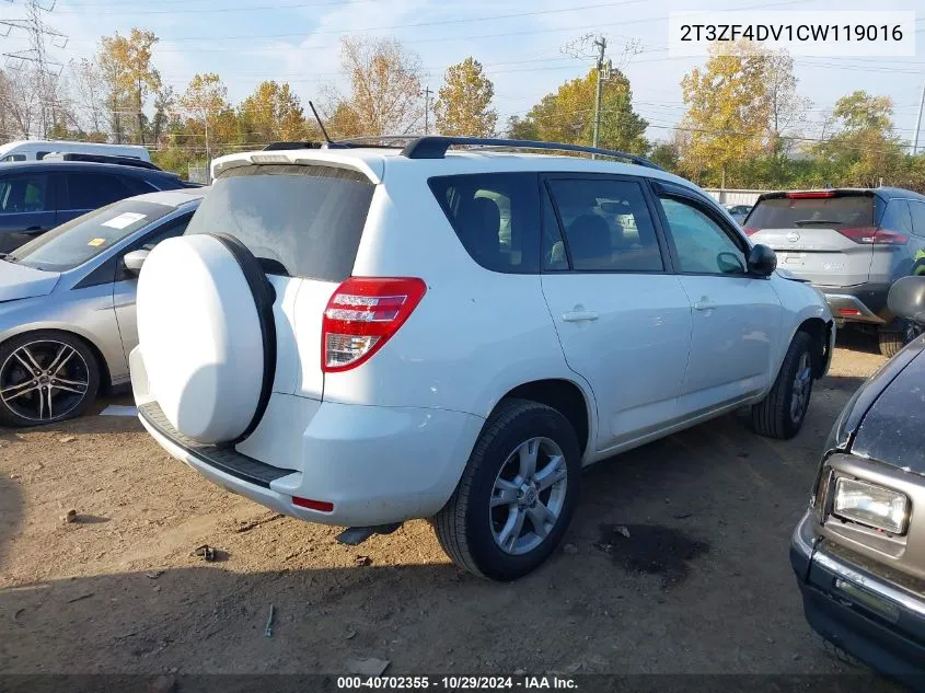 2T3ZF4DV1CW119016 2012 Toyota Rav4