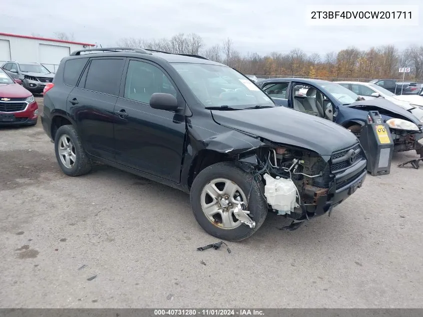 2012 Toyota Rav4 VIN: 2T3BF4DV0CW201711 Lot: 40731280