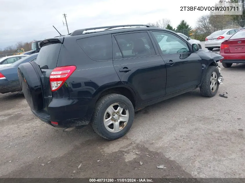 2012 Toyota Rav4 VIN: 2T3BF4DV0CW201711 Lot: 40731280