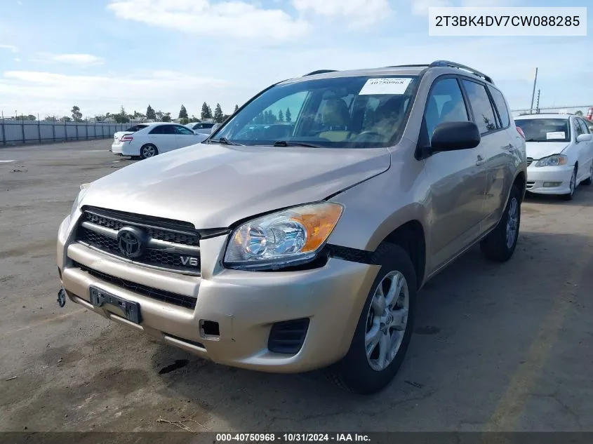 2012 Toyota Rav4 Base V6 VIN: 2T3BK4DV7CW088285 Lot: 40750968