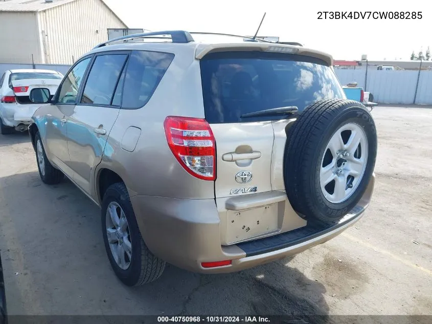 2012 Toyota Rav4 Base V6 VIN: 2T3BK4DV7CW088285 Lot: 40750968