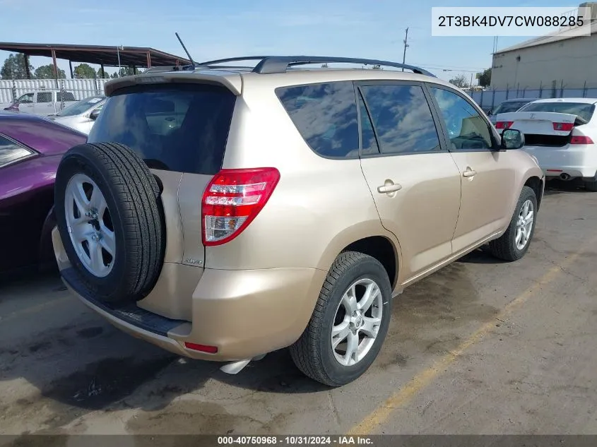 2012 Toyota Rav4 Base V6 VIN: 2T3BK4DV7CW088285 Lot: 40750968