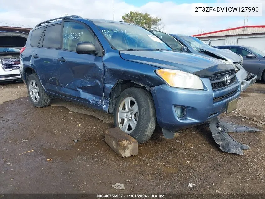 2012 Toyota Rav4 VIN: 2T3ZF4DV1CW127990 Lot: 40756907