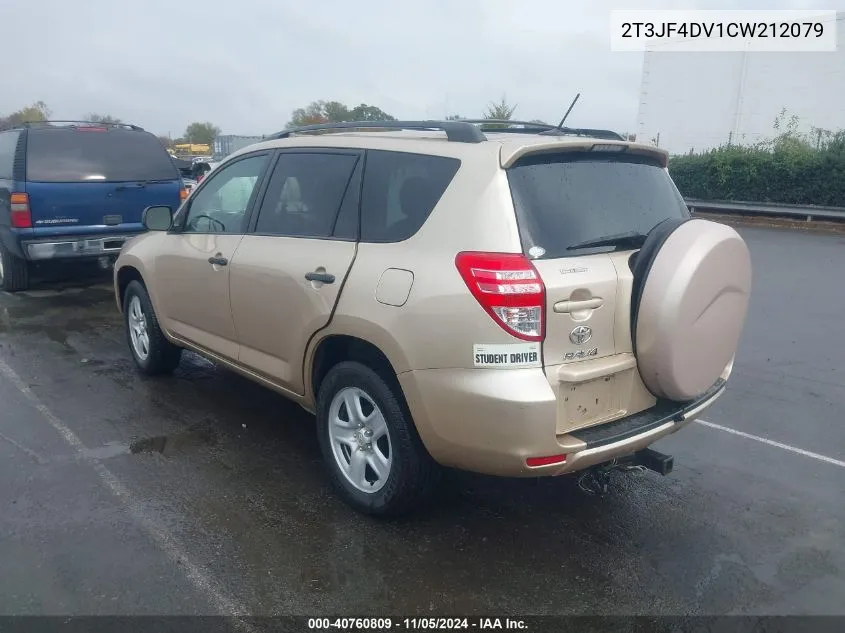 2012 Toyota Rav4 VIN: 2T3JF4DV1CW212079 Lot: 40760809