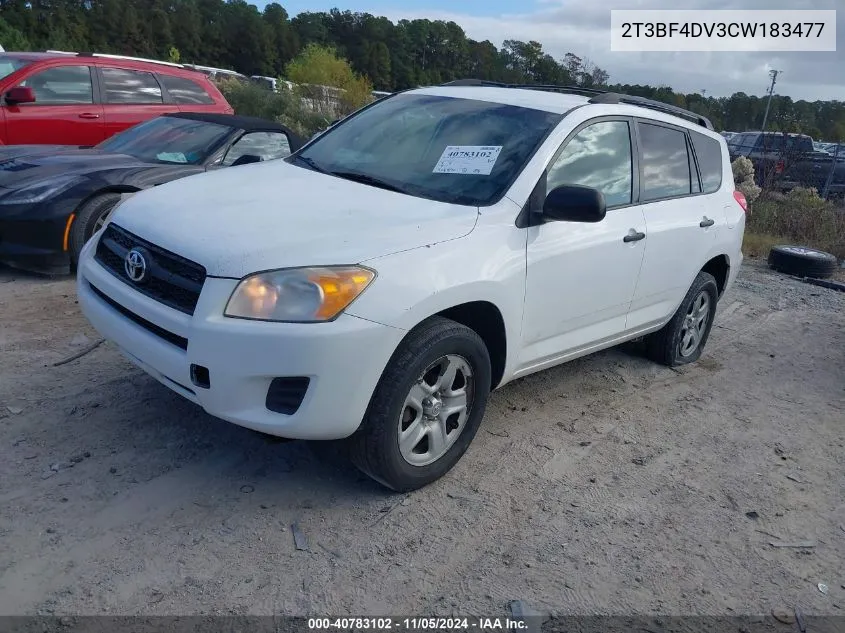 2012 Toyota Rav4 VIN: 2T3BF4DV3CW183477 Lot: 40783102