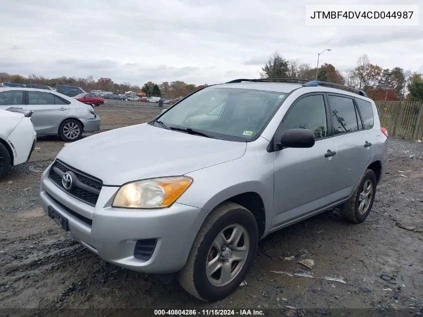 2012 Toyota Rav4 VIN: JTMBF4DV4CD044987 Lot: 40804286