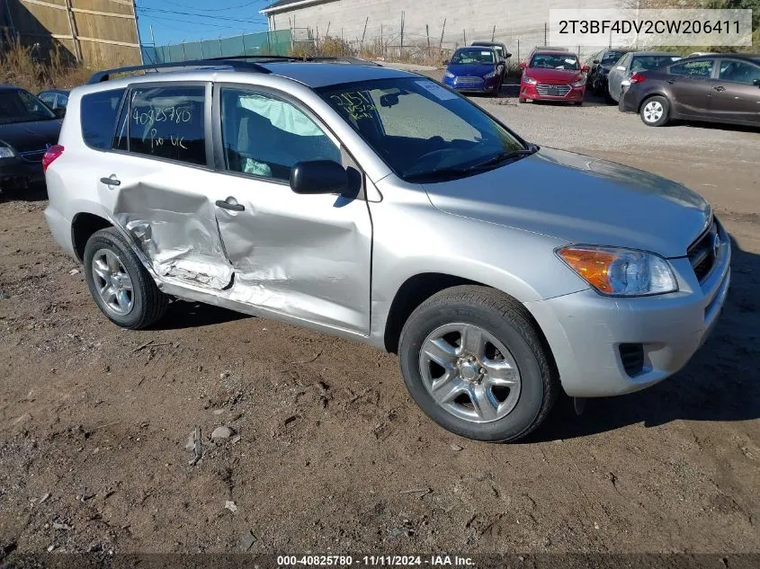 2012 Toyota Rav4 VIN: 2T3BF4DV2CW206411 Lot: 40825780