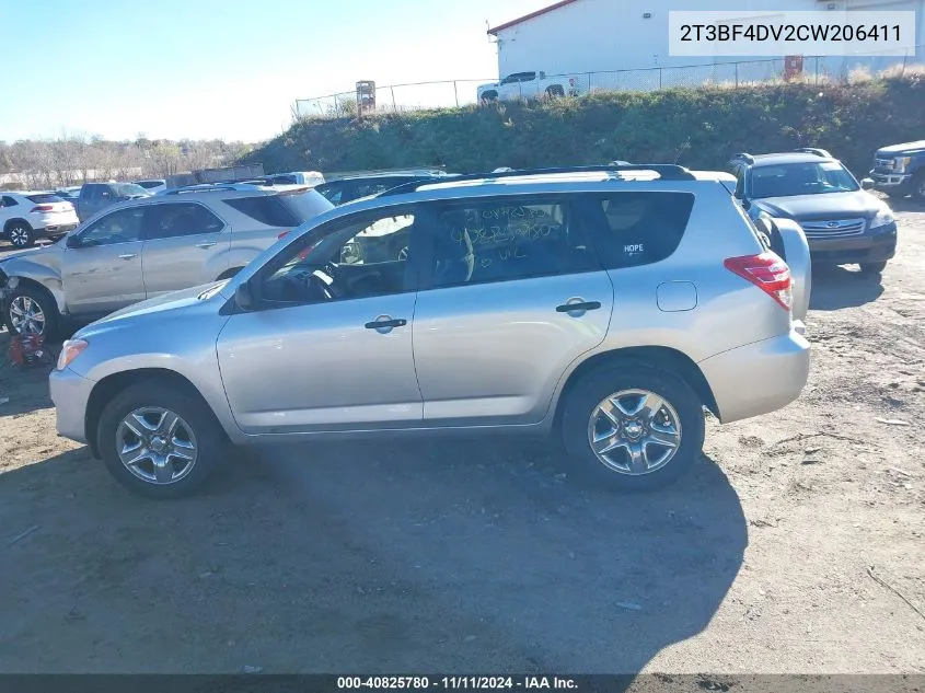 2012 Toyota Rav4 VIN: 2T3BF4DV2CW206411 Lot: 40825780