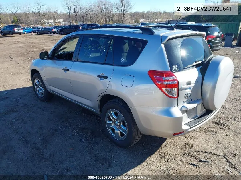 2012 Toyota Rav4 VIN: 2T3BF4DV2CW206411 Lot: 40825780