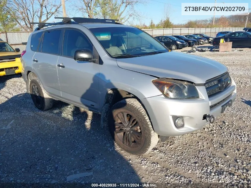 2012 Toyota Rav4 VIN: 2T3BF4DV7CW202709 Lot: 40829935