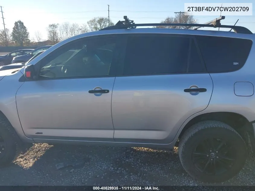 2012 Toyota Rav4 VIN: 2T3BF4DV7CW202709 Lot: 40829935