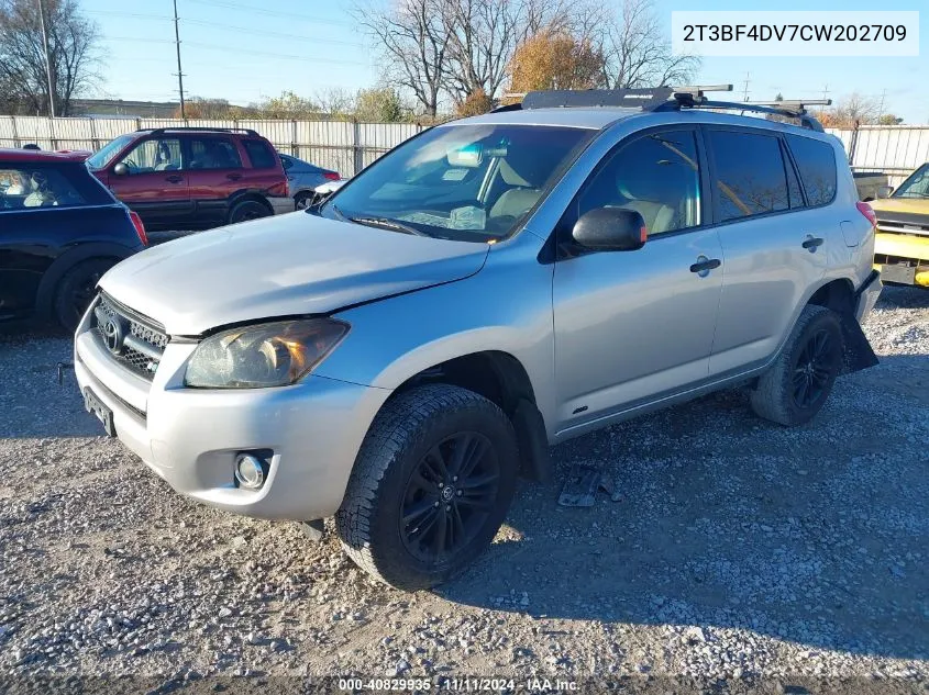 2012 Toyota Rav4 VIN: 2T3BF4DV7CW202709 Lot: 40829935