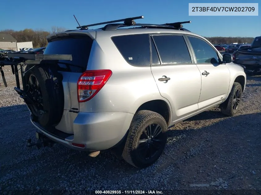 2012 Toyota Rav4 VIN: 2T3BF4DV7CW202709 Lot: 40829935