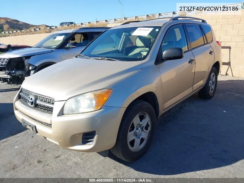 2012 Toyota Rav4 VIN: 2T3ZF4DV2CW123186 Lot: 40830605