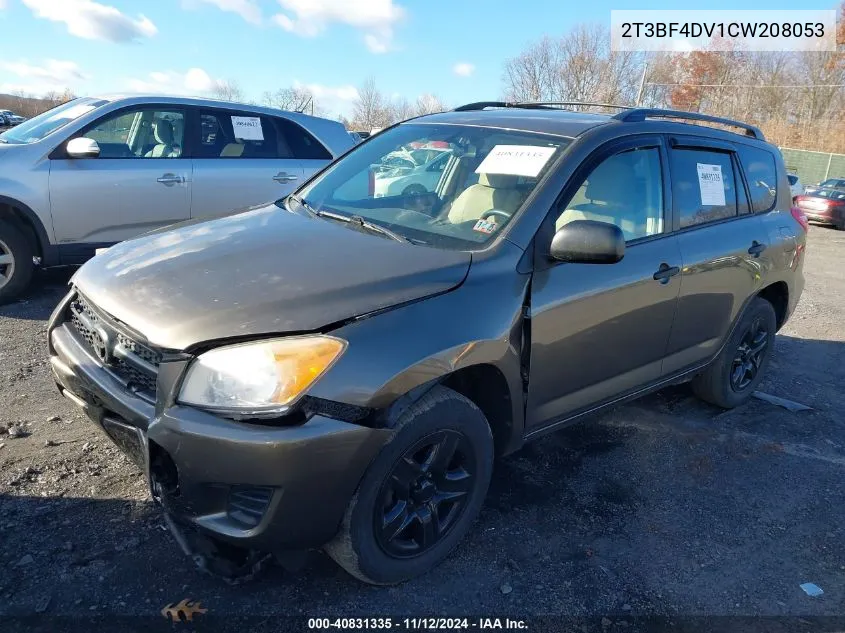 2012 Toyota Rav4 VIN: 2T3BF4DV1CW208053 Lot: 40831335