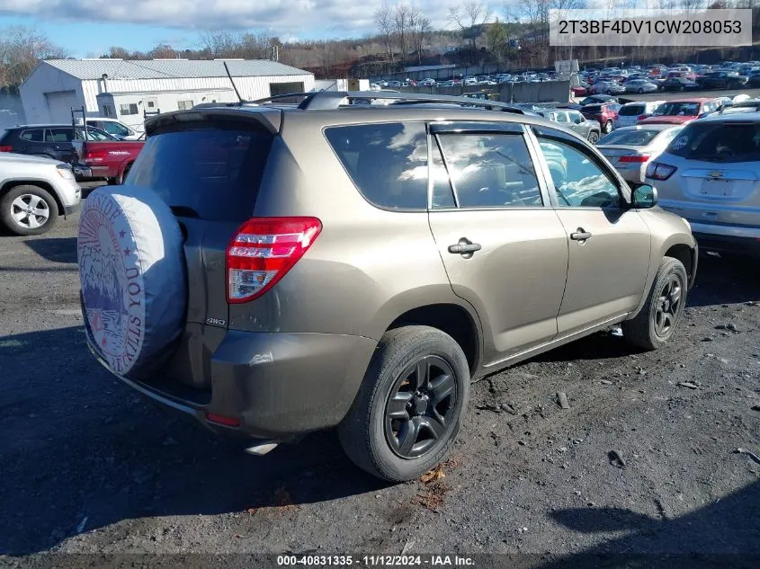 2012 Toyota Rav4 VIN: 2T3BF4DV1CW208053 Lot: 40831335