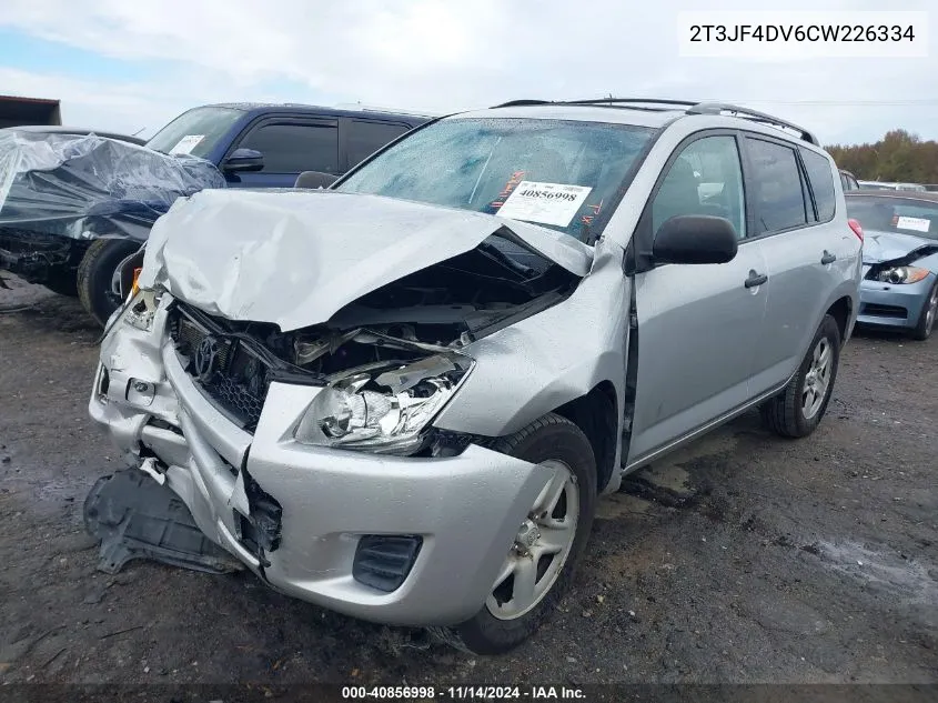 2012 Toyota Rav4 VIN: 2T3JF4DV6CW226334 Lot: 40856998