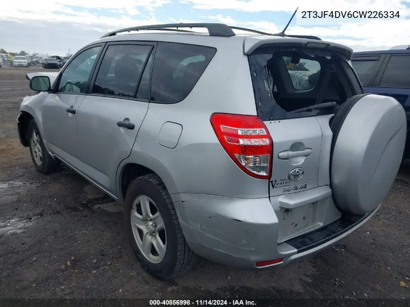 2012 Toyota Rav4 VIN: 2T3JF4DV6CW226334 Lot: 40856998