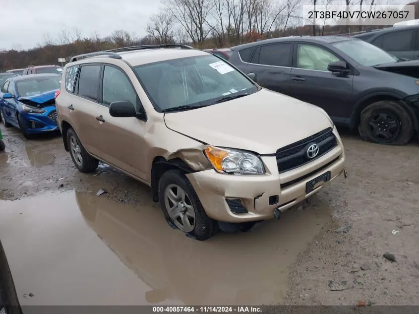 2012 Toyota Rav4 VIN: 2T3BF4DV7CW267057 Lot: 40857464