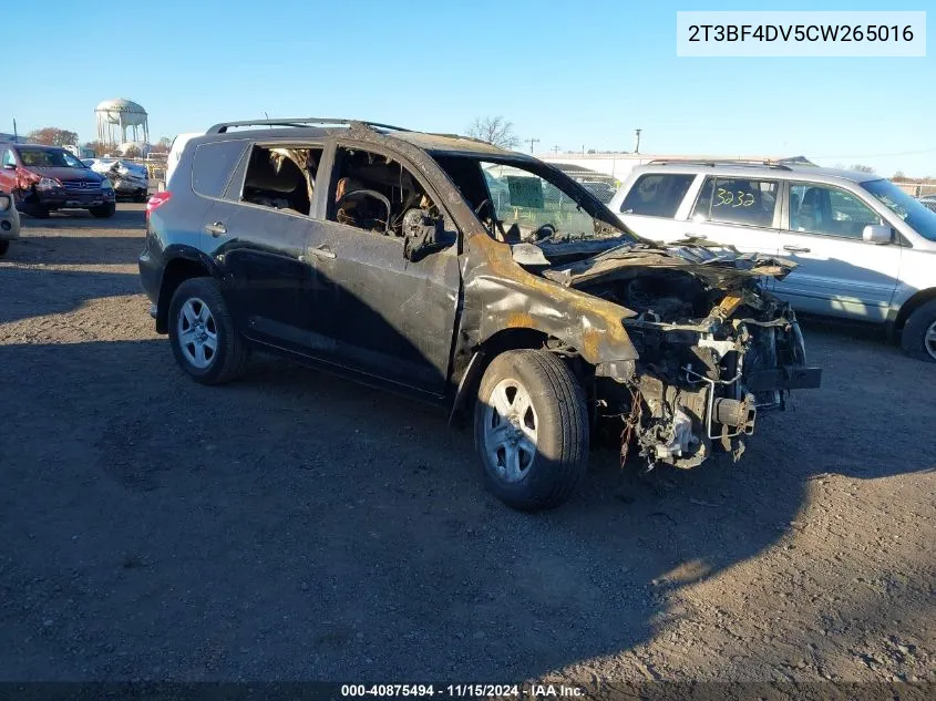 2012 Toyota Rav4 VIN: 2T3BF4DV5CW265016 Lot: 40875494